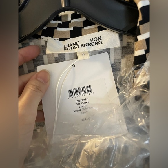 New Diane von Furstenberg Celeste Square Shift Chino Jersey Romper Size P - Picture 6 of 6